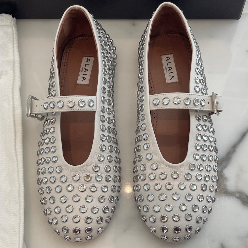Alaïa crystal ballet Flats